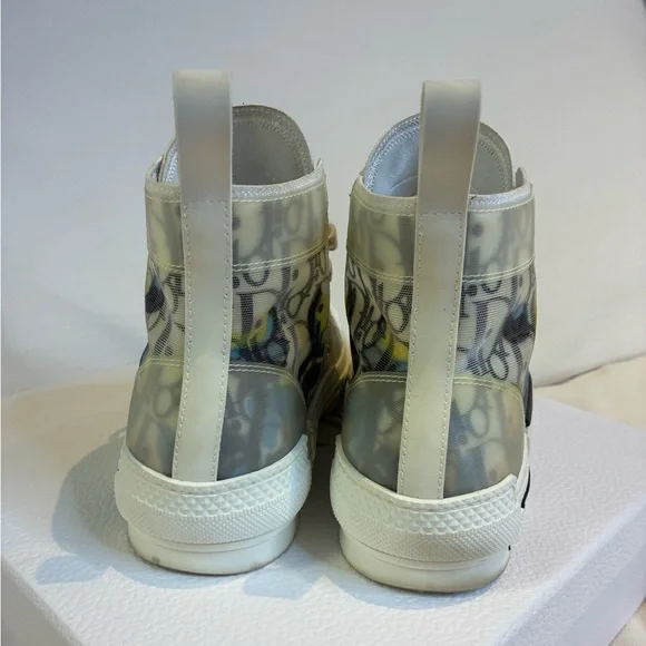 Dior 39 US6 B23 Translucent High-Top Sneakers with Multicolor Accents - Picture 5 of 10